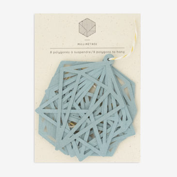 sachet de 8 polygones formes papier découpées the vert