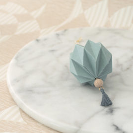 focus zoom détail millimetree suspension origami décoration plaige main origami