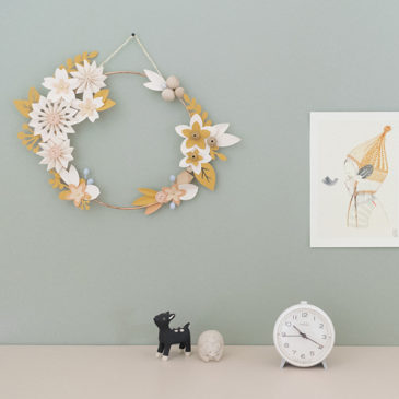 décoration murale millimetree cournne de fleurs paper