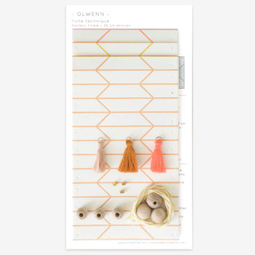Kit 3 pampilles origami - impression letterpress