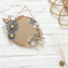 miroir tifanny - rond cuivré 15cm - lilwenn - cuivre -origami souris couronne, suspension murale, bijou de mur collaboration jeanine et millimétrée