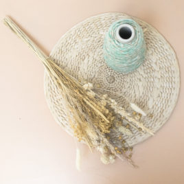 Soliflore |palmier| & son bouquet moutarde