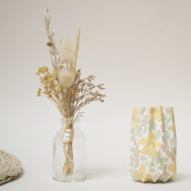 Ensemble mini bouquet – vase papier