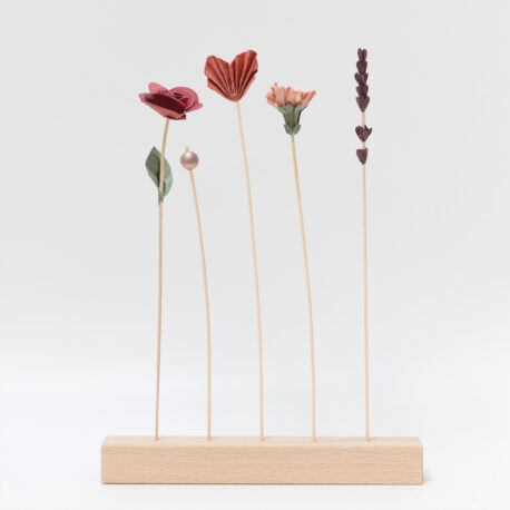coffret 5 brindilles ;  bar à fleurs, réglette, pic à brindilles, pic à fleurs, saint valentin, bouquet amour