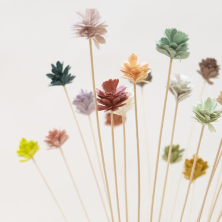 Bar à fleurs, fleur papier à la tige les pompons