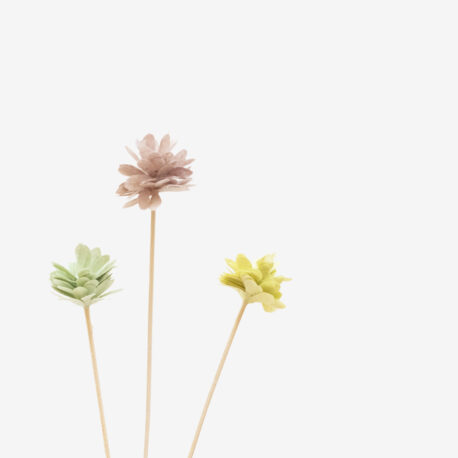 Bar à fleurs, fleur papier à la tige les pompons